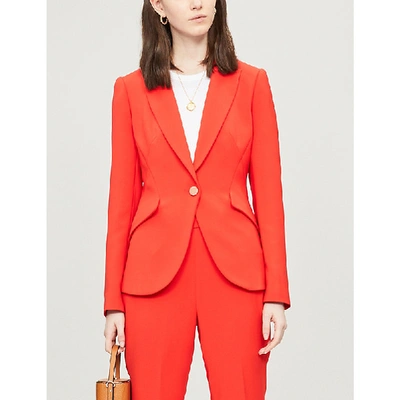Shop Ted Baker Aniita Tailored Blazer In Dk-orange