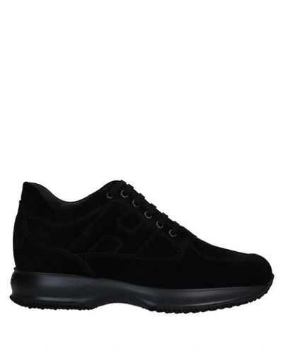 Hogan Man Sneakers Black Size 6.5 Soft Leather In Black
