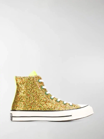 Shop Converse X  Chuck Taylor Hi-top Sneakers In Gold