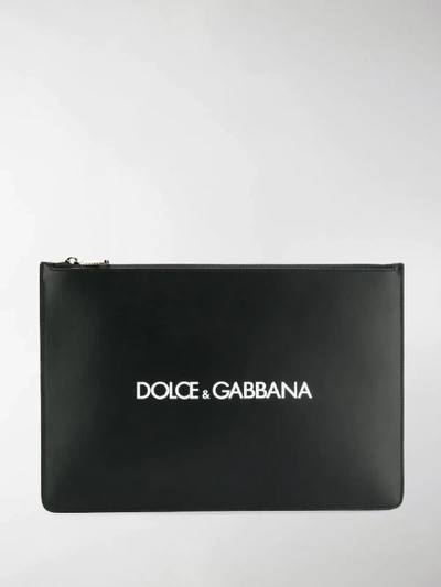 Shop Dolce & Gabbana Logo Pouch In Black