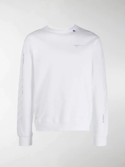 Shop Off-white Diagonal Sweatshirt In White