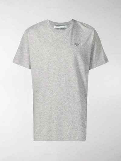 Shop Off-white Logo Printed T-shirt In Grey