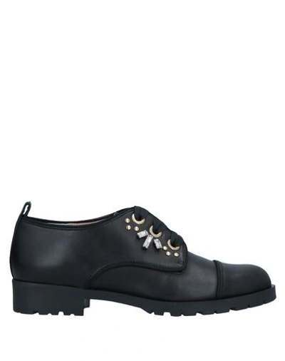 Shop Anna Baiguera Laced Shoes In Black