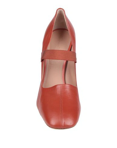 Shop Santoni Edited By Marco Zanini Pumps In Brick Red