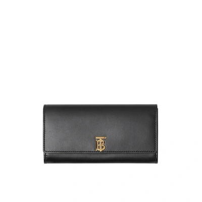 Shop Burberry Monogram Motif Leather Continental Wallet