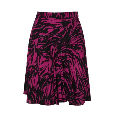 Shop N°21 Tiger-print Pink And Black Mini Skirt