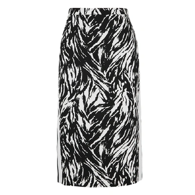Shop N°21 Zebra-print Cotton Pencil Skirt