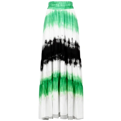 Shop A.l.c Hopkins Tie-dye Silk Maxi Skirt