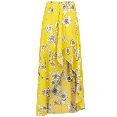 Shop Alice And Olivia Kirstie Floral-print Chiffon Skirt