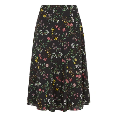 Shop Altuzarra Caroline Floral-print Silk Skirt