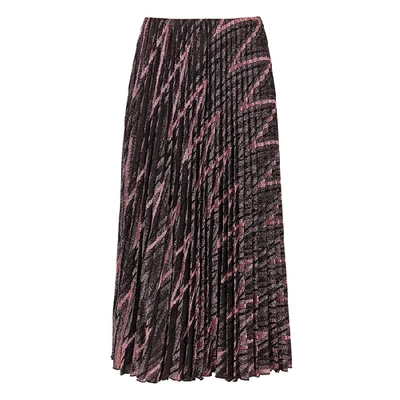 Shop M Missoni Zigzag Metallic-knit Plissé Midi Skirt