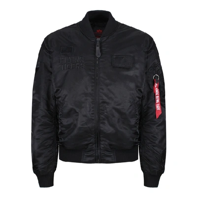 Alpha Industries Ma-1 Vf Flying Tigers Jacket All Black In 404 All Black |  ModeSens