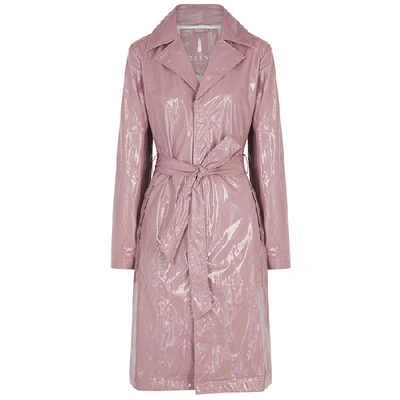 Shop Rains Dusky Pink Holographic Raincoat In Light Pink