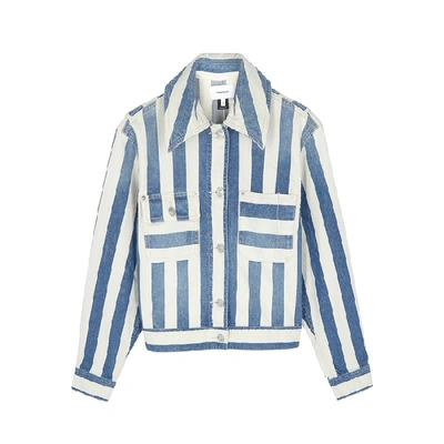 Shop Current Elliott The Sammy Striped Denim Jacket