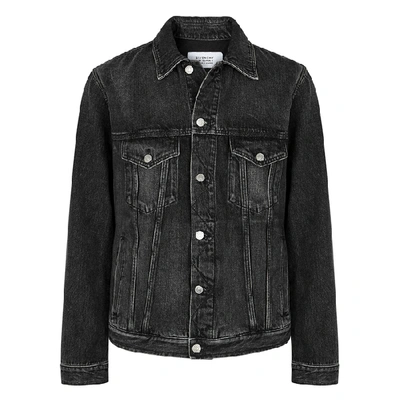 Shop Givenchy Black Printed Denim Jacket