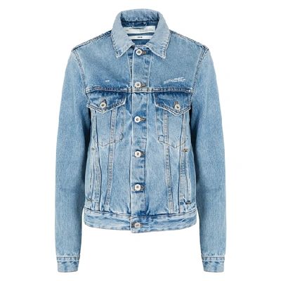 Shop Off-white Diag Blue Denim Jacket