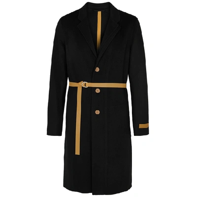 Shop Helmut Lang Black Wool And Cashmere-blend Coat