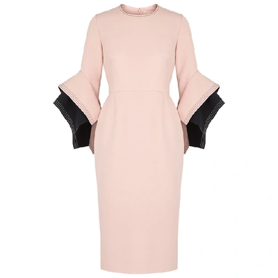 Shop Roksanda Ronda Dusky Pink Origami-sleeve Dress In Light Pink