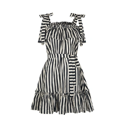 Shop Zimmermann Honour Striped Linen Mini Dress