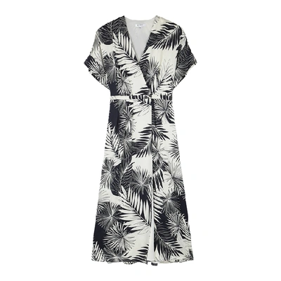 Shop Equipment Tavine Printed Silk Midi Wrap Dress