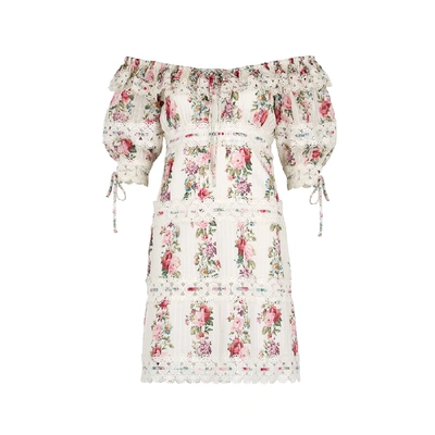 Shop Zimmermann Honour Floral-print Cotton Mini Dress
