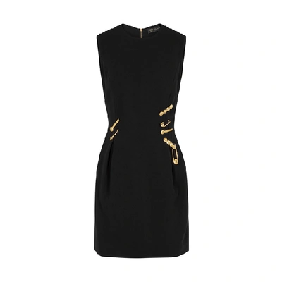 Shop Versace Black Embellished Mini Dress