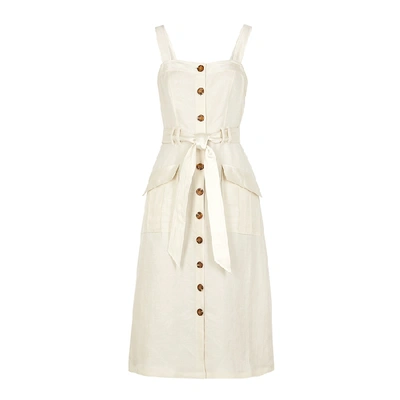 Shop Joie Cream Linen-blend Dress