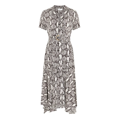 Shop A.l.c Clarkson Snake-print Silk Midi Dress