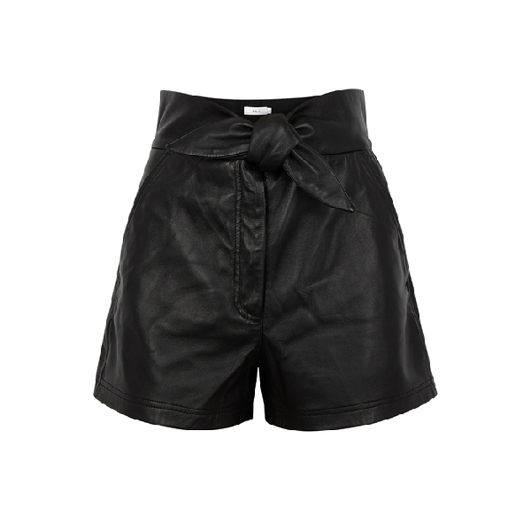 A.l.c Kerry Black Leather Shorts | ModeSens