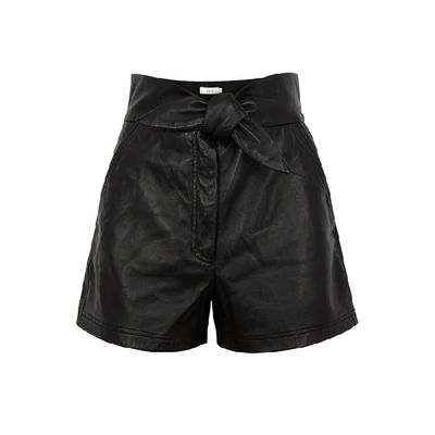 Shop A.l.c Kerry Black Leather Shorts