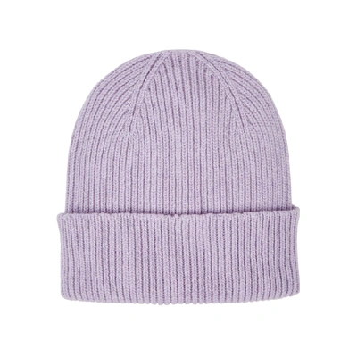 Shop Colorful Standard Lilac Knitted Merino Wool Beanie