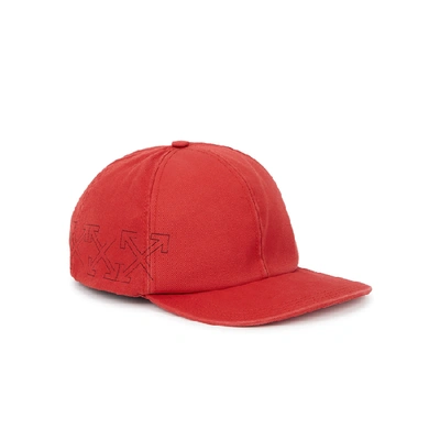 Shop Off-white Arrows Red Twill Cap