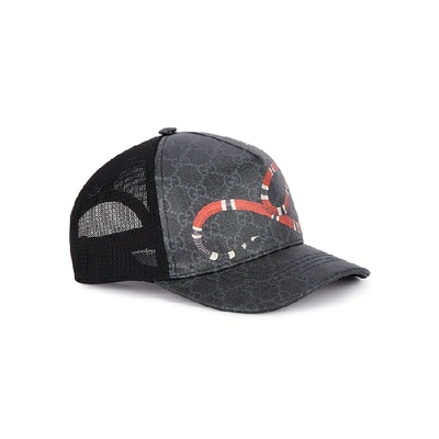 Gucci Men's King Snake Gg Supreme Baseball Cap In Black | ModeSens