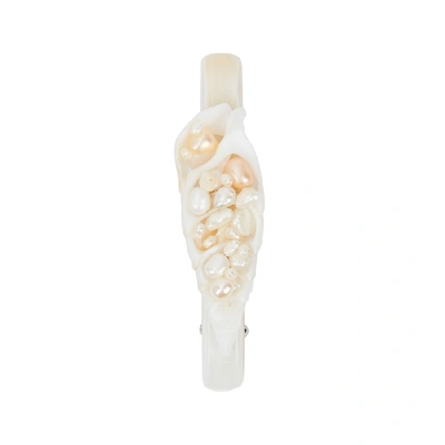 Shop Wald Berlin Cleopatra Pearl-embellished Hair Clip