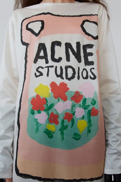 Shop Acne Studios Ceramic-print Dress Pink/multi