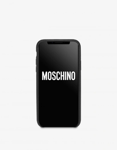 Shop Moschino Head Lion Handle Iphone X / Xs Cover In Black