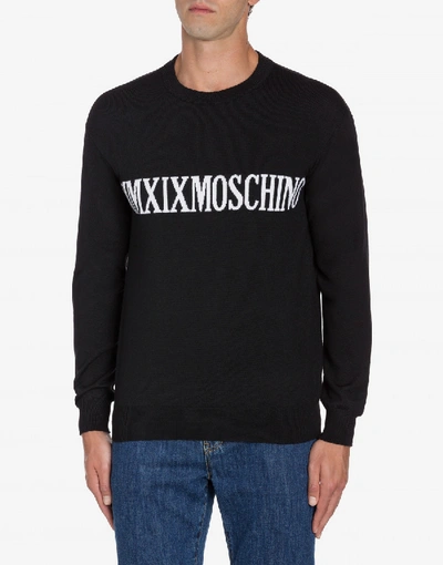 Shop Moschino Mmxix  Wool Pullover In Black