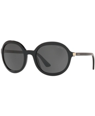 Shop Prada Sunglasses, Pr 09vs 56 Heritage In Black/dark Grey