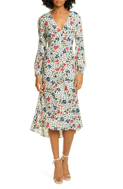 Shop Ba&sh Paloma Floral Long Sleeve Midi Dress In Ecru