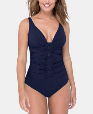 navy tummy control swimsuit