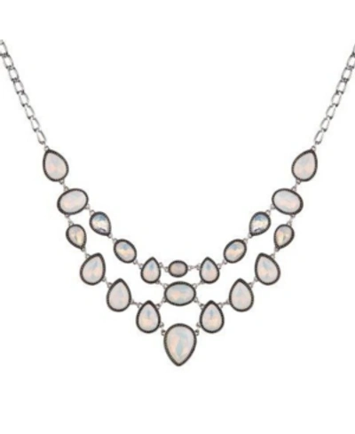 Shop Nicole Miller Statement Necklace In Silver