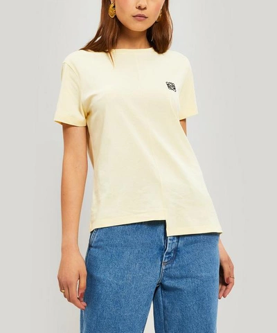Shop Loewe Asymmetric Anagram T-shirt In Yellow