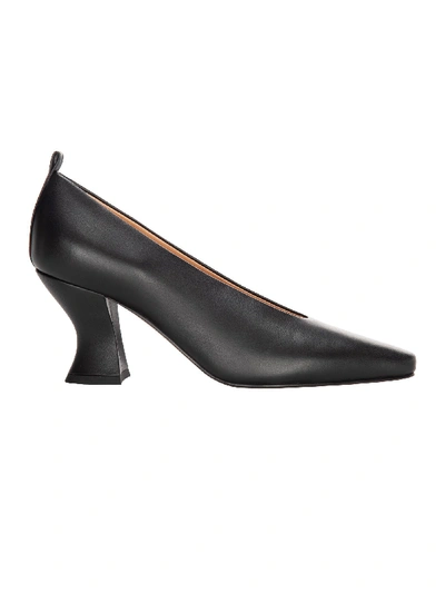 Shop Bottega Veneta Curved Heel Pumps In Black