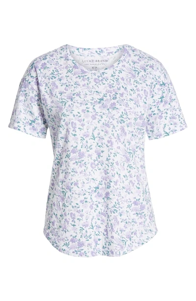 Shop Lucky Brand All Over Floral Tee In Lavender Print