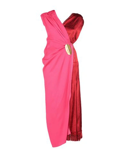 Shop Marni Long Dresses In Fuchsia