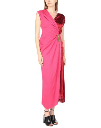 Shop Marni Long Dresses In Fuchsia