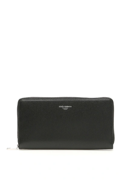 Shop Dolce & Gabbana Zip-around Wallet In Nero Nero (black)