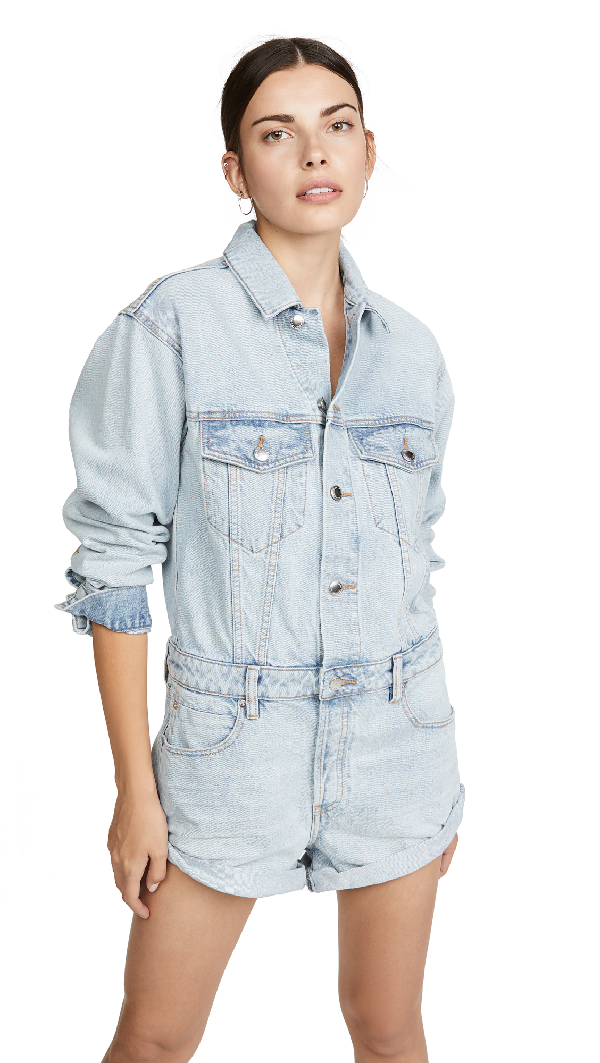 alexander wang denim jumpsuit