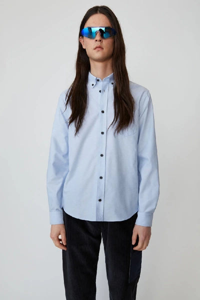 Shop Acne Studios Button-down Collar Shirt Light Blue