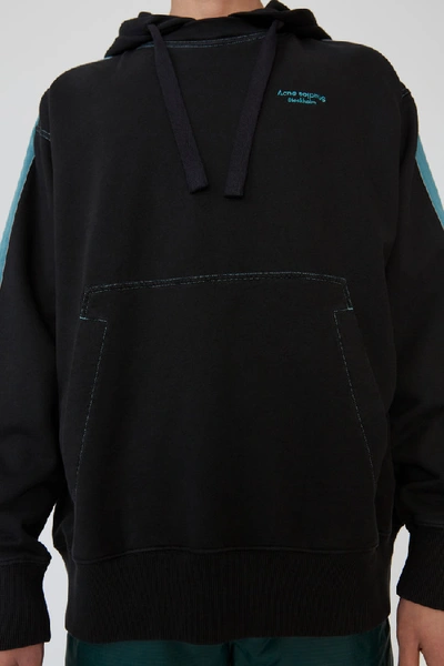 Shop Acne Studios Hooded Sweatshirt Dark Anthracite